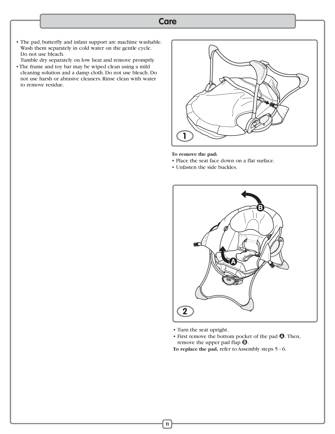 Fisher-Price M2055 manual Care 