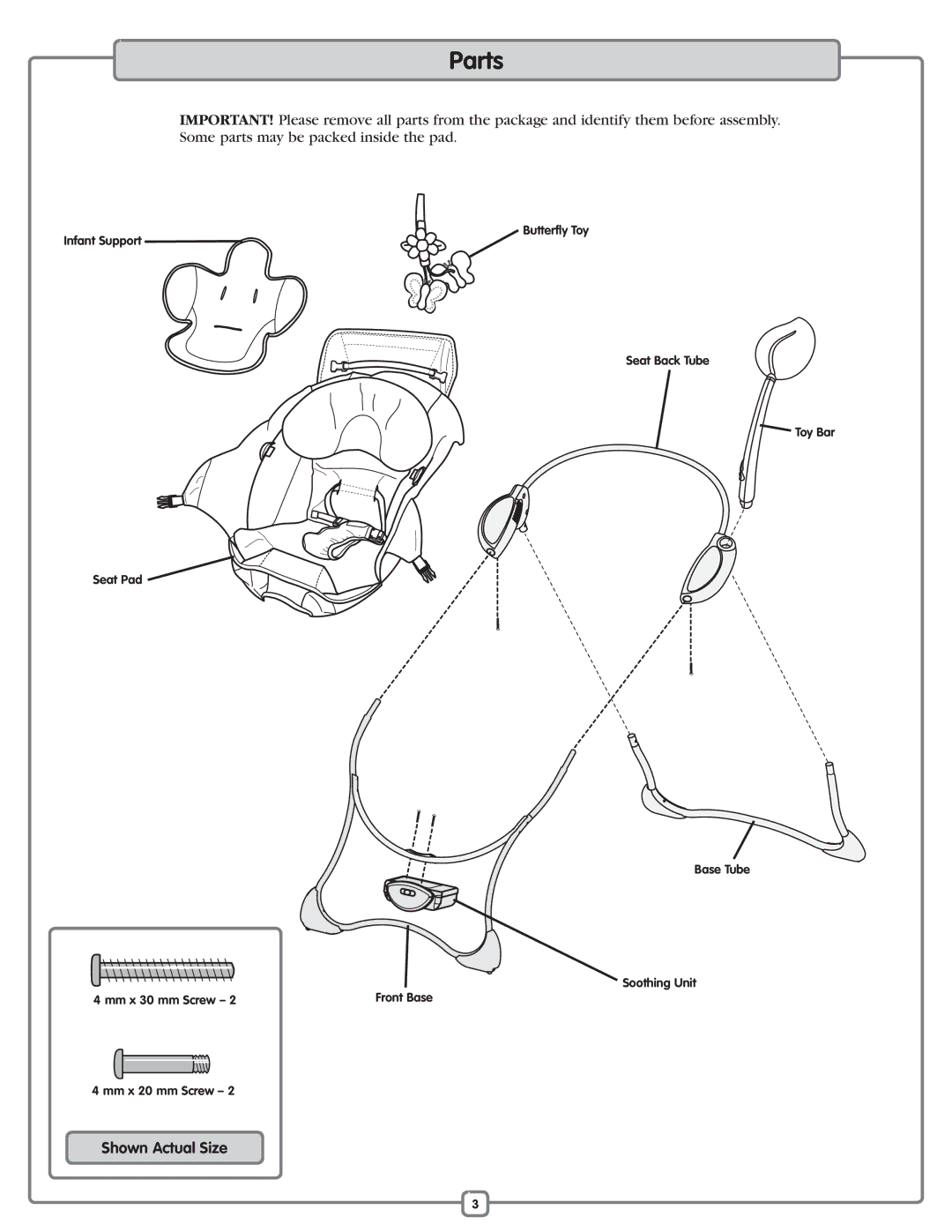 Fisher-Price M2055 manual Parts 