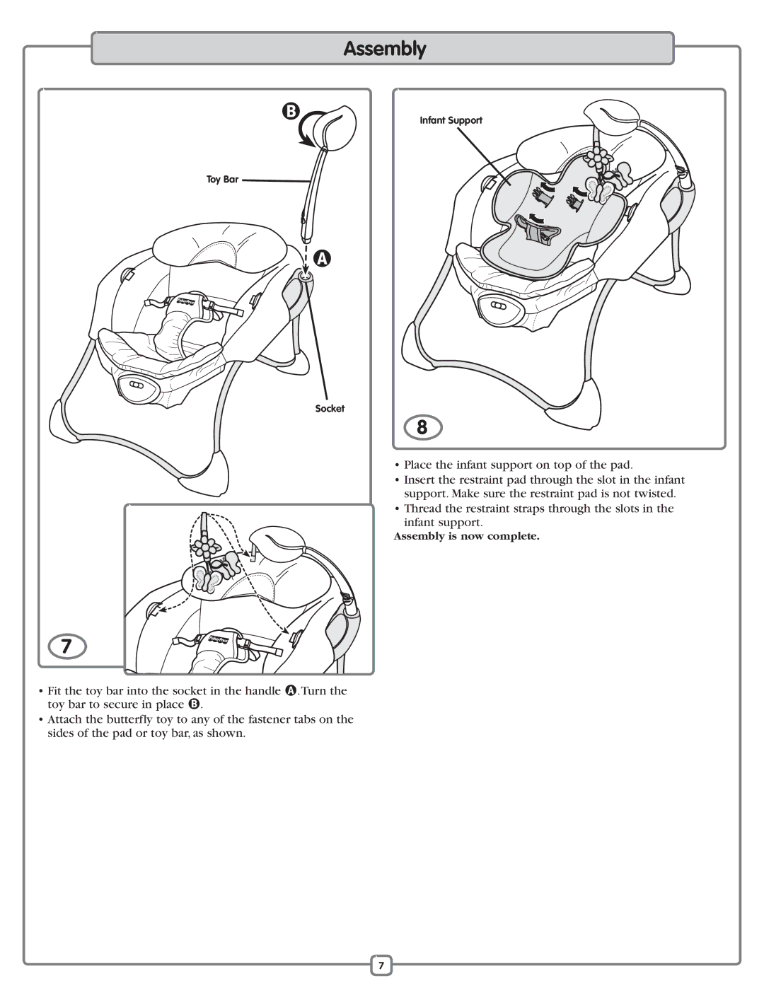 Fisher-Price M2055 manual Assembly is now complete 