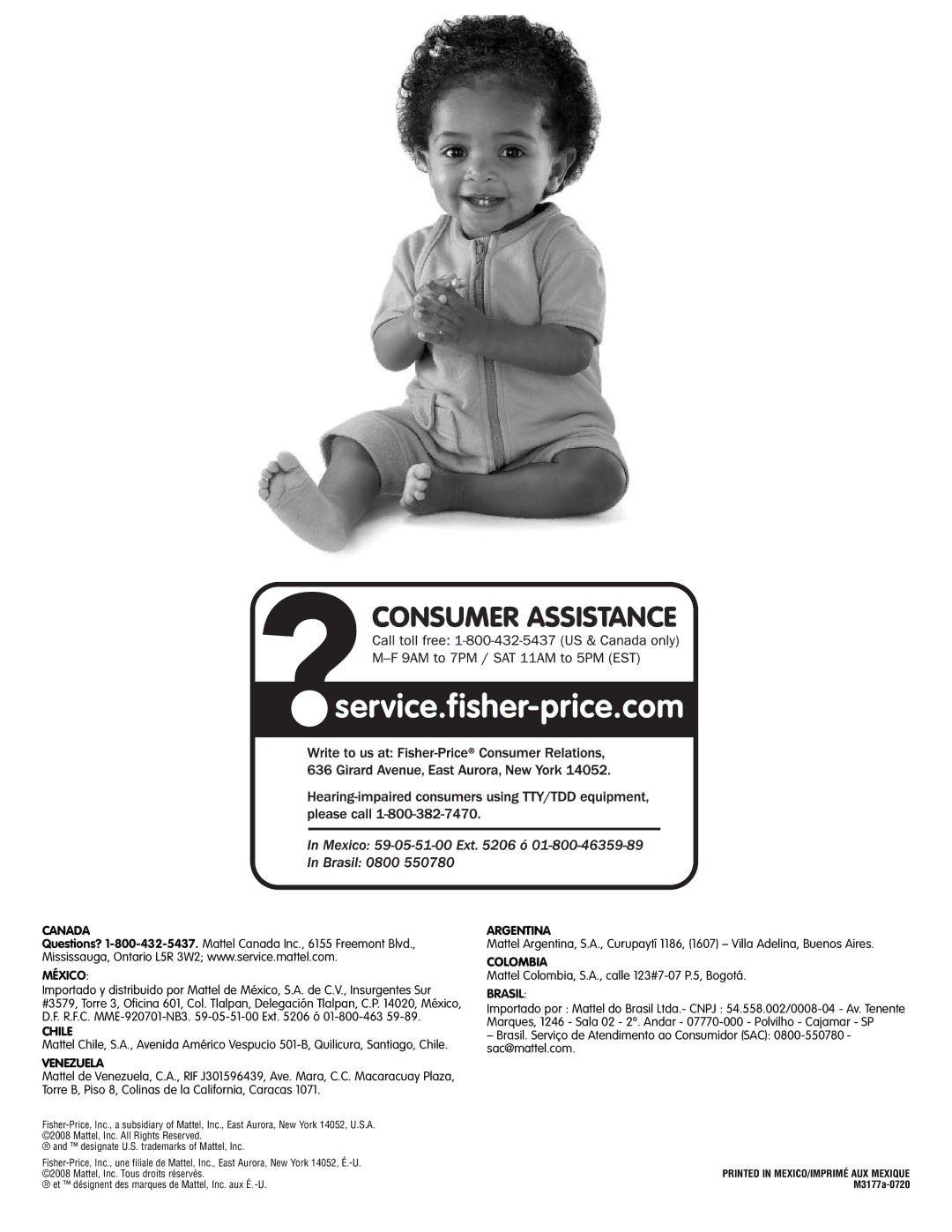 Fisher-Price M3177 manual Chile 