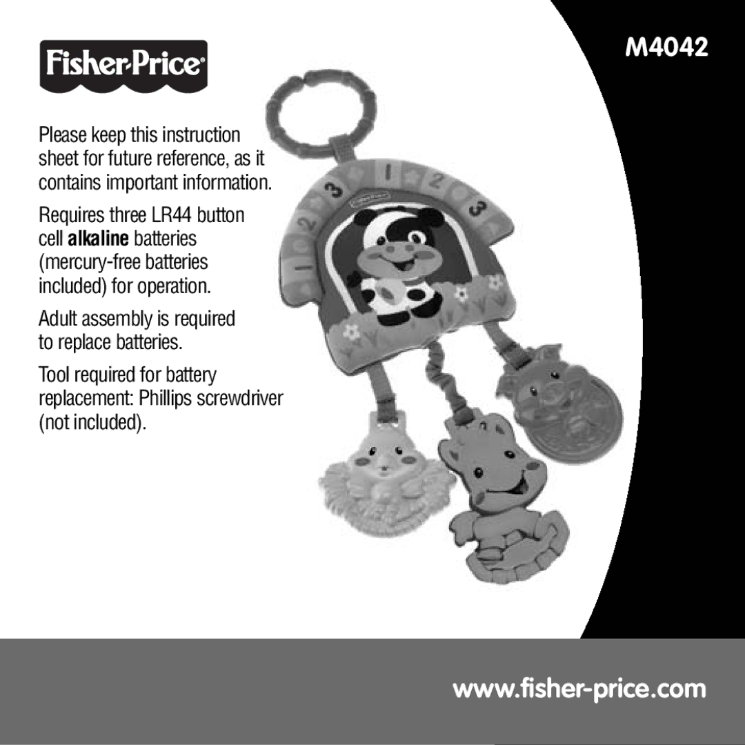 Fisher-Price M4042 instruction sheet 