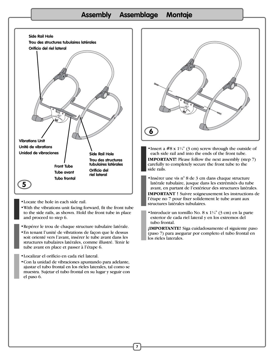 Fisher-Price M5598 manual Orificio del 