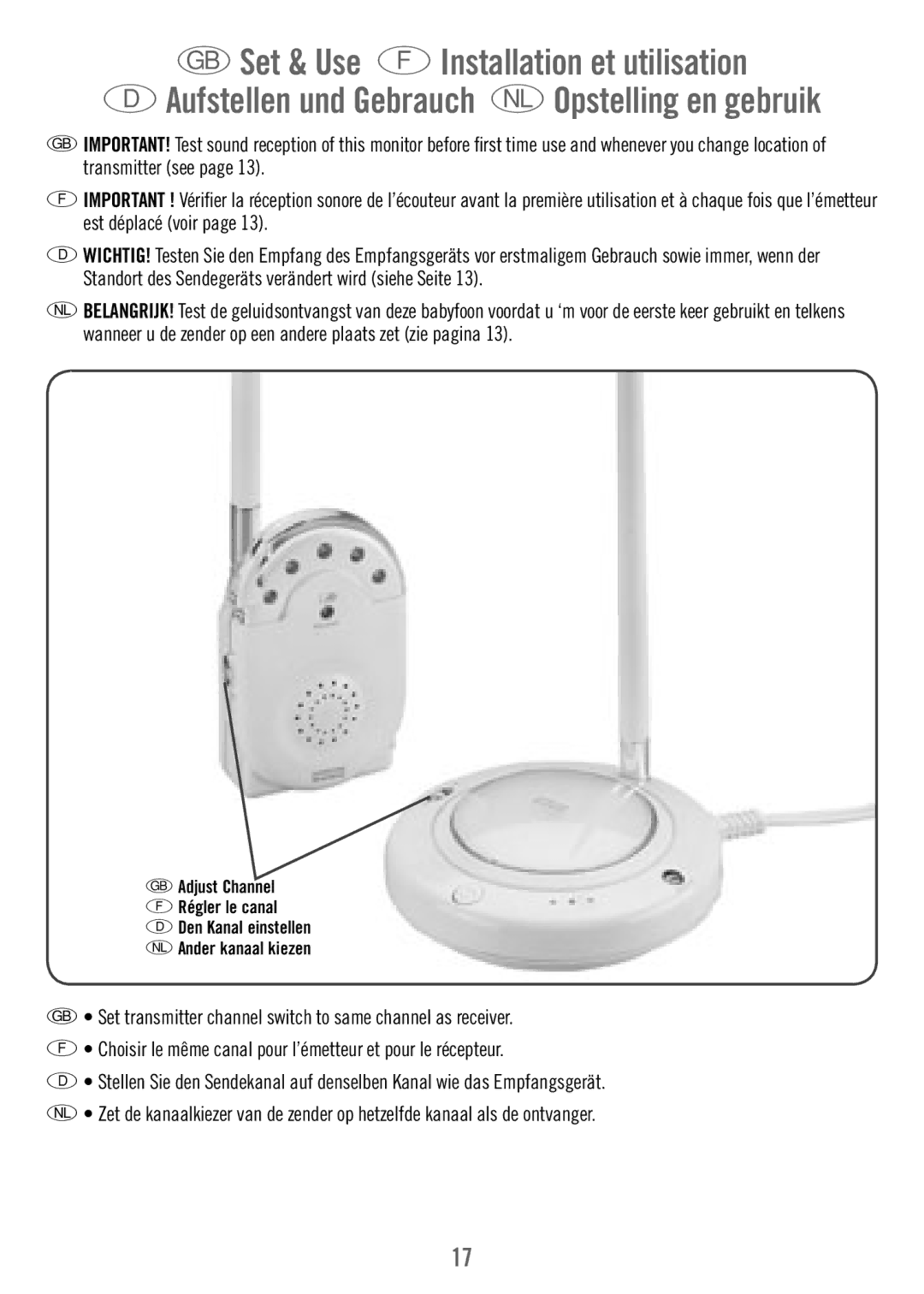 Fisher-Price M7933 manual Set & Use F Installation et utilisation, Aufstellen und Gebrauch N Opstelling en gebruik 