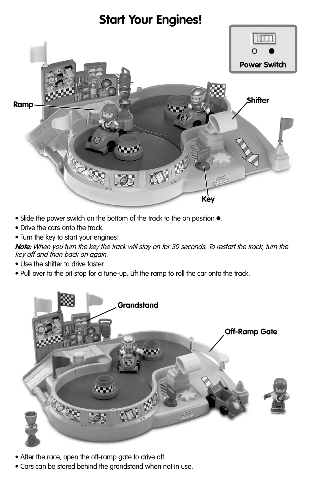 Fisher-Price M7948 instruction sheet Start Your Engines, Ramp Shifter Key 