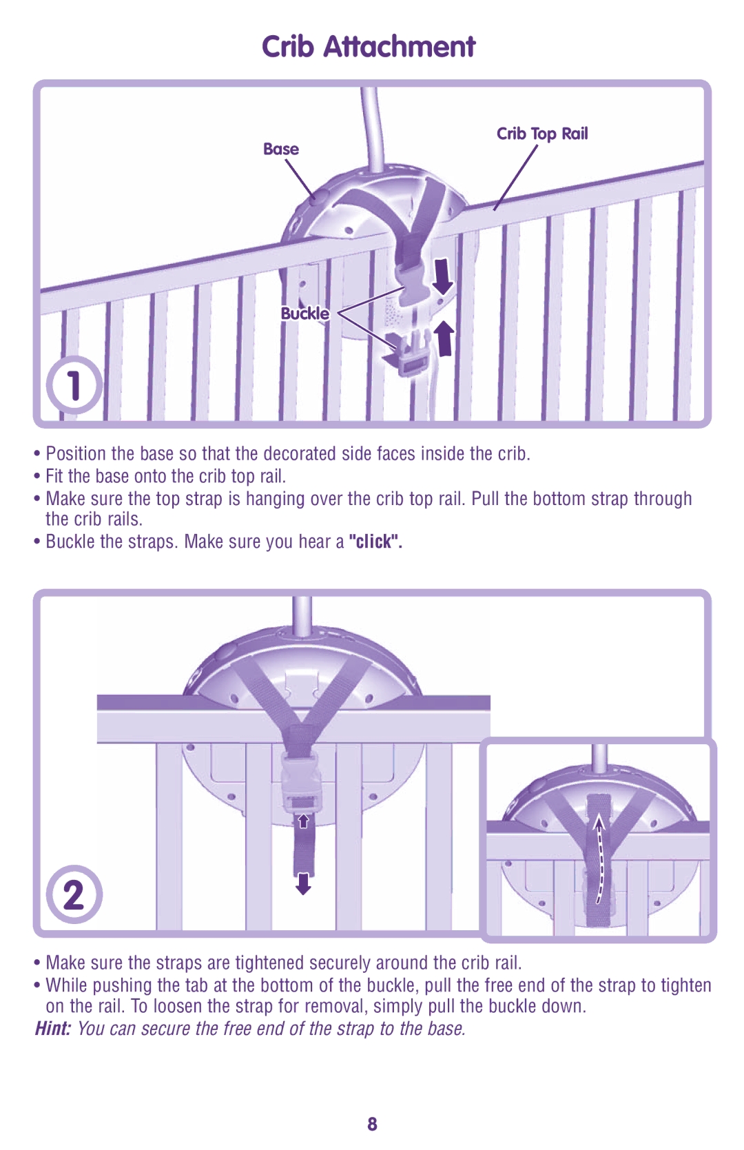 Fisher-Price M9970 instruction sheet Crib Attachment 