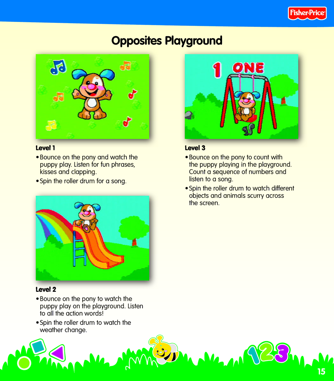 Fisher-Price N0446 manual Opposites Playground 