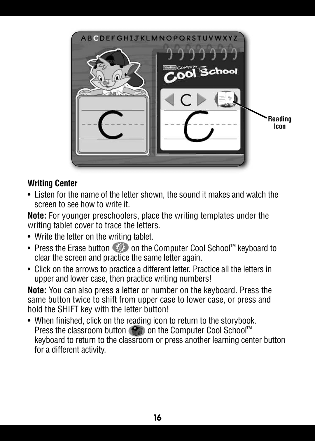 Fisher-Price N102 / Z83 manual Writing Center 