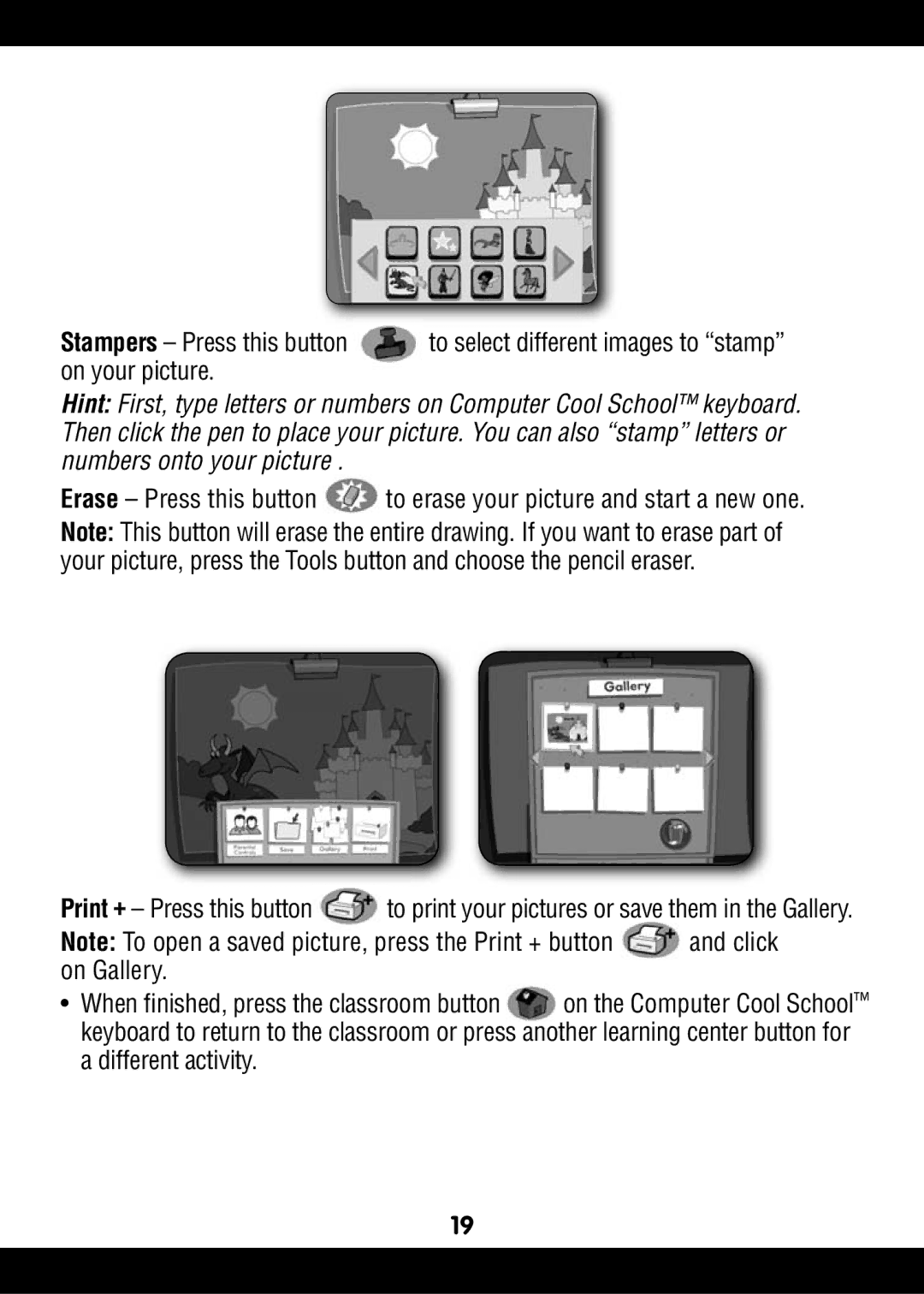 Fisher-Price N102 / Z83 manual Stampers Press this button 