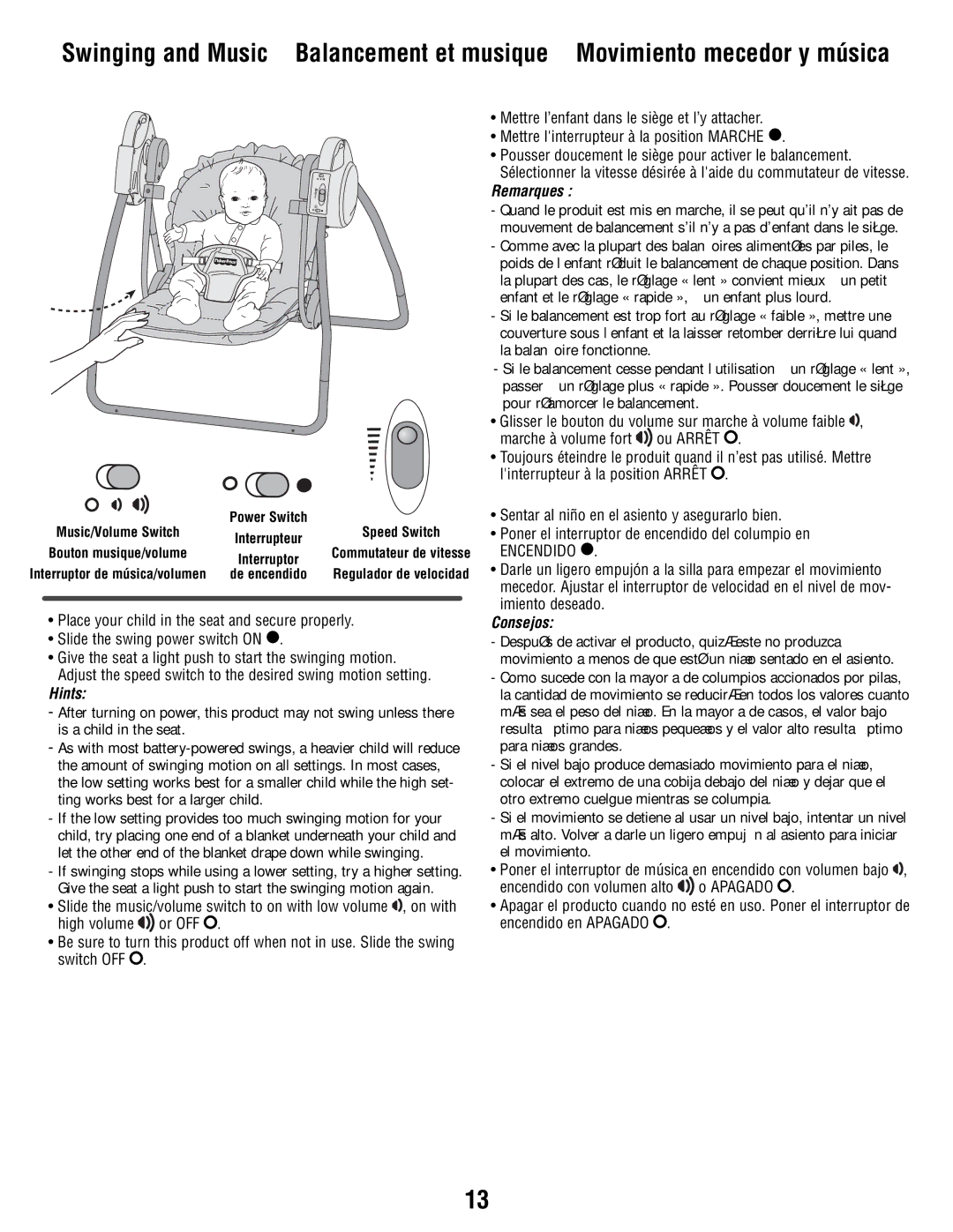 Fisher-Price N9327 manual Hints 