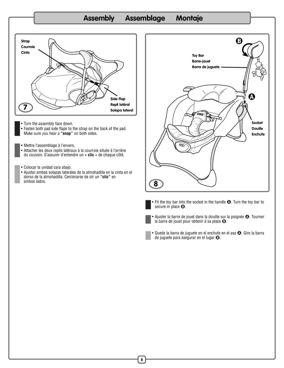 Fisher-Price P2792 manual Socket Douille Enchufe 