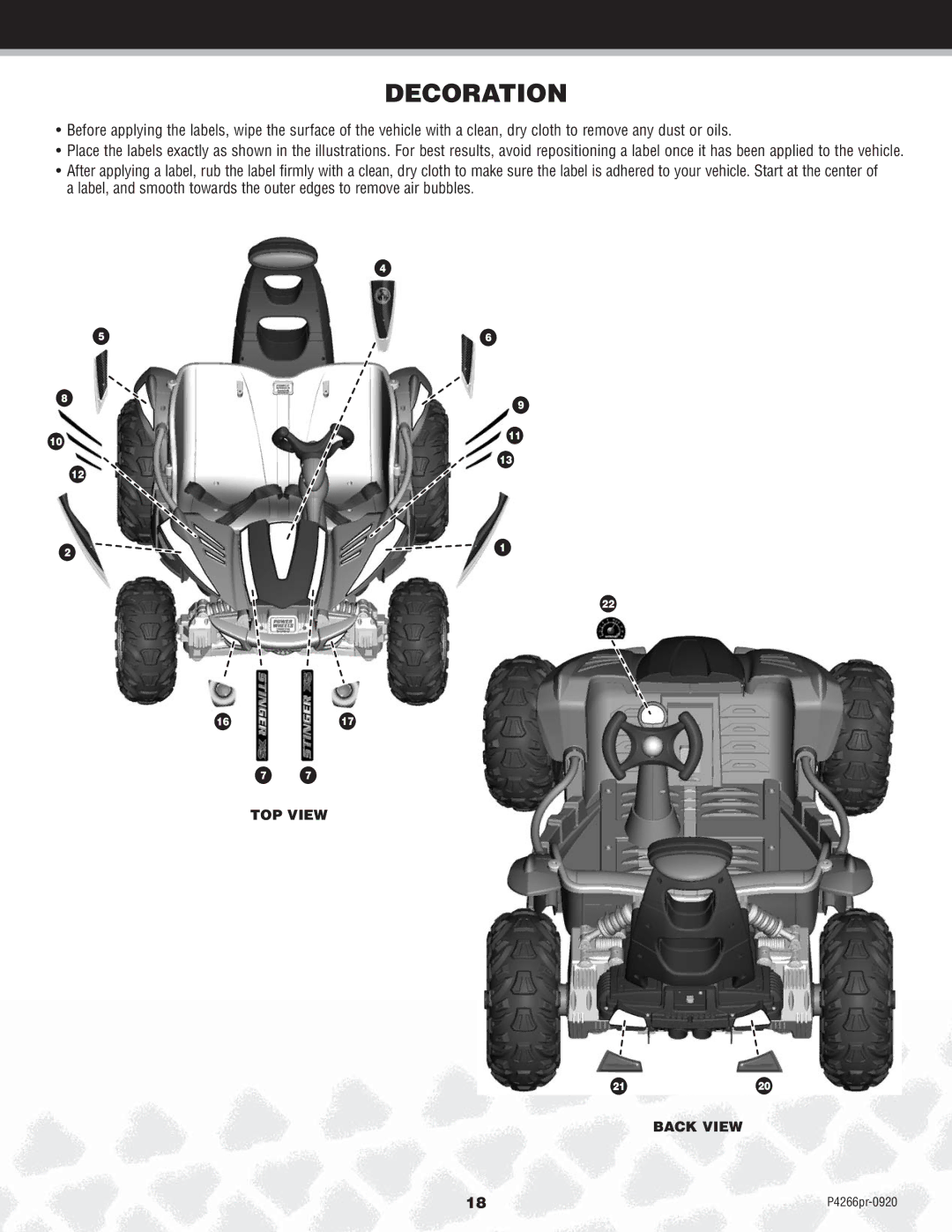 Fisher-Price P4266 owner manual Decoration 