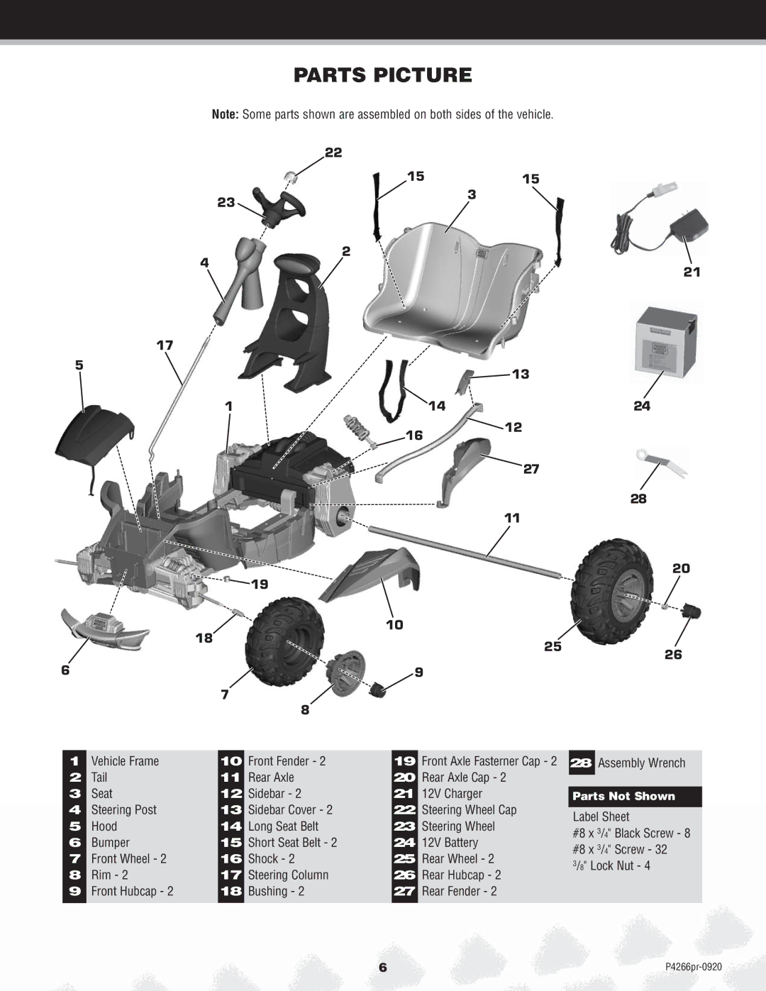 Fisher-Price P4266 owner manual Parts Picture, 1515 114 