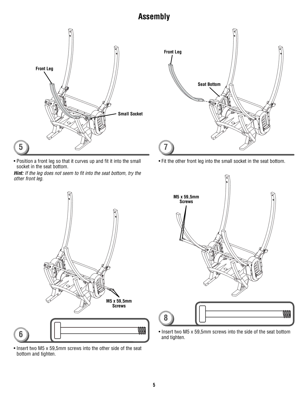 Fisher-Price P5748 manual Front Leg 