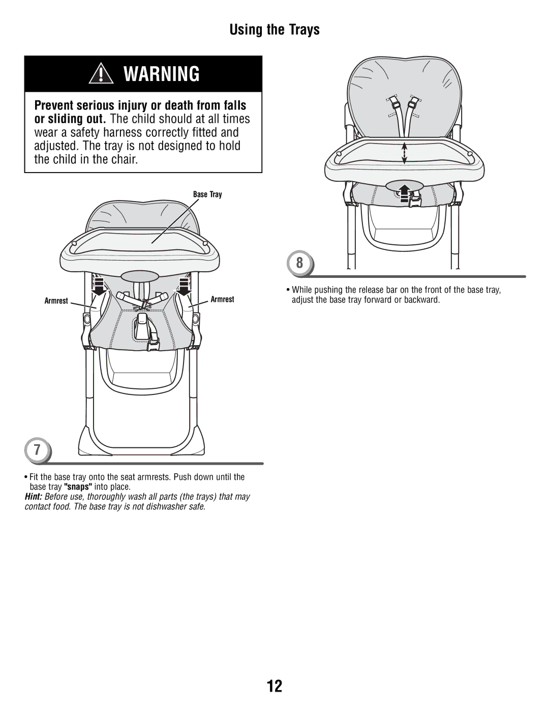 Fisher-Price P5755 manual Using the Trays 