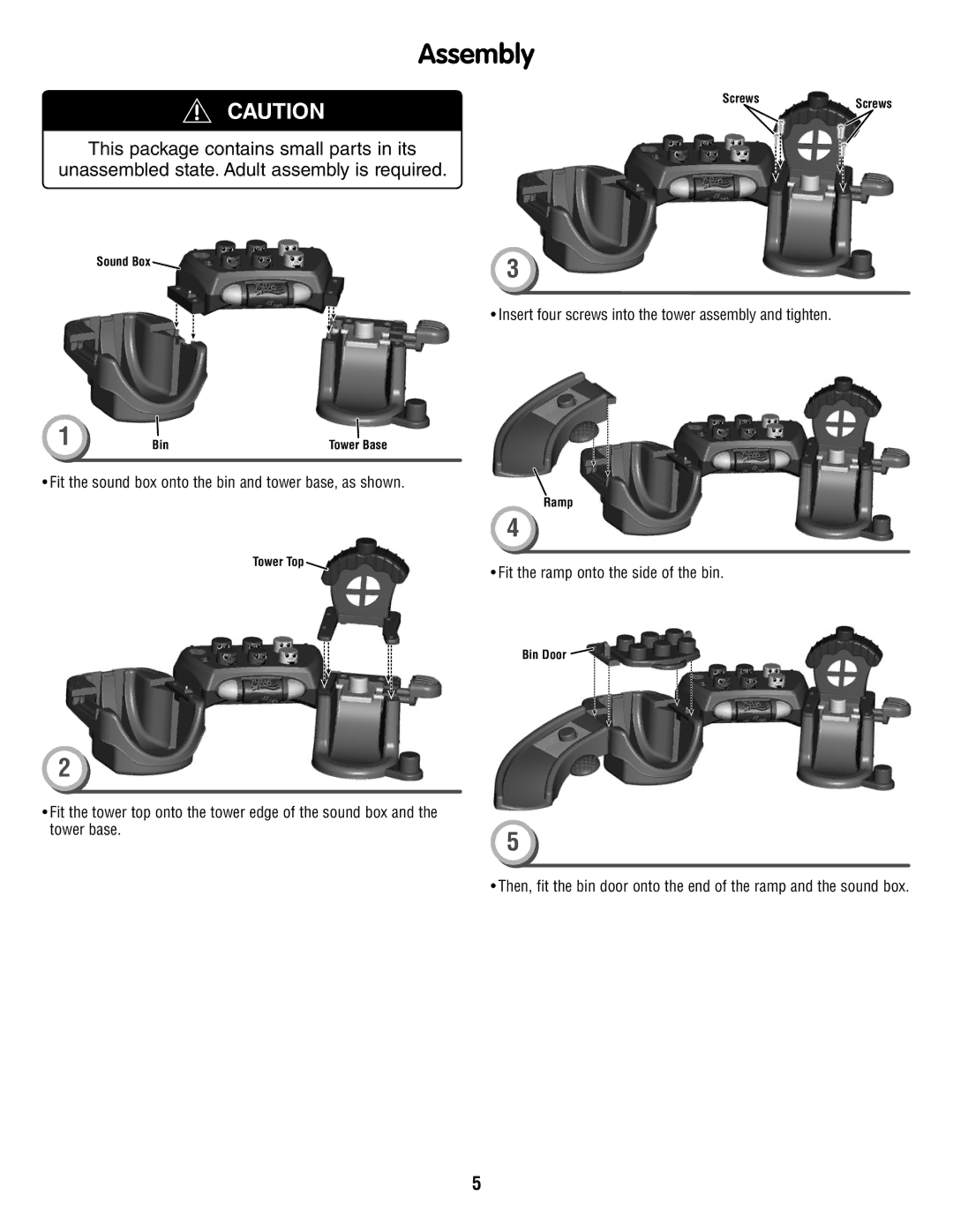 Fisher-Price P6235 instruction sheet Assembly 