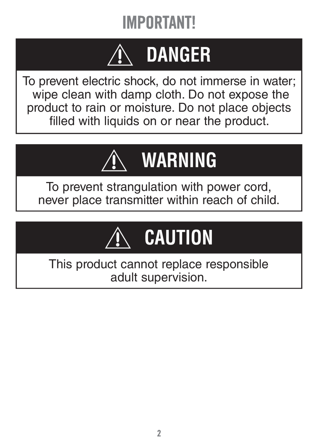Fisher-Price P6584 manual Danger, This product cannot replace responsible, adult supervision 