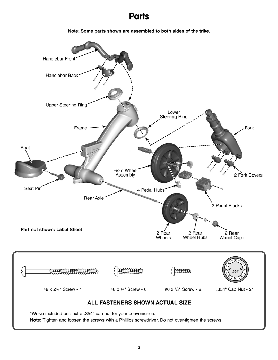 Fisher-Price R0322, P6831 manual Parts 