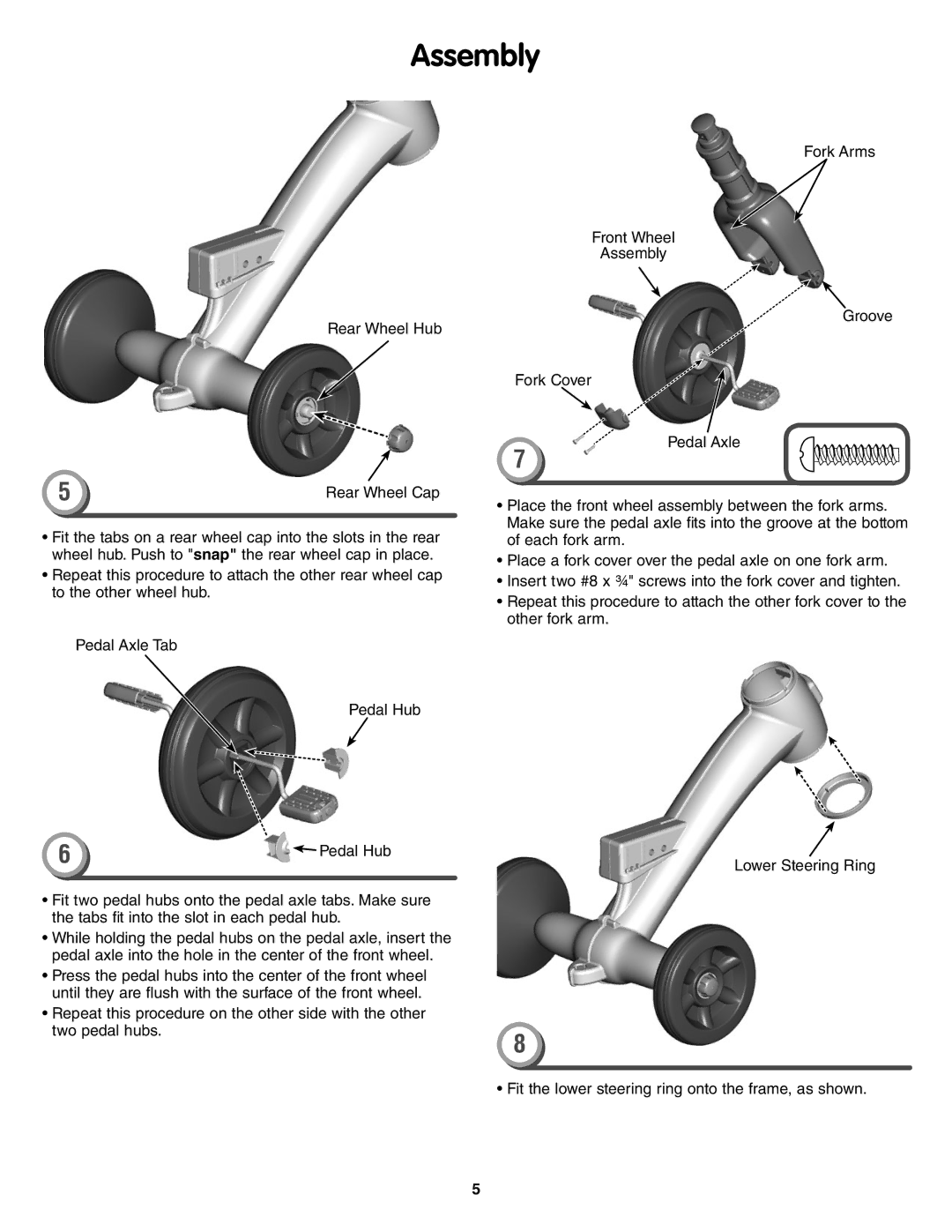 Fisher-Price R0322, P6831 manual Assembly 