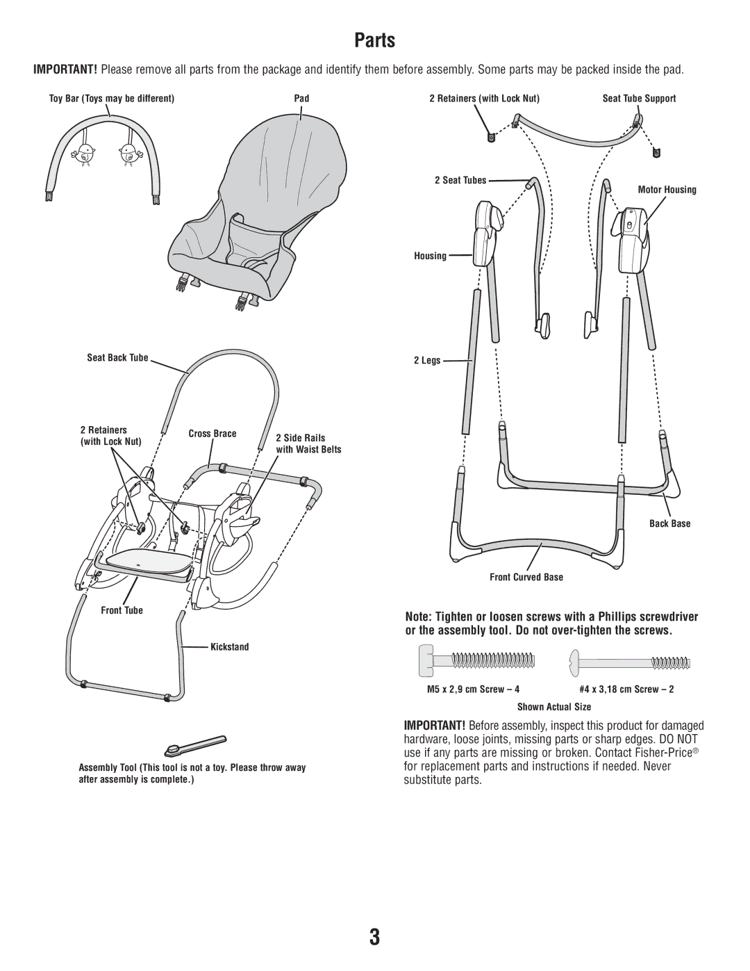 Fisher-Price P6946 manual Parts 