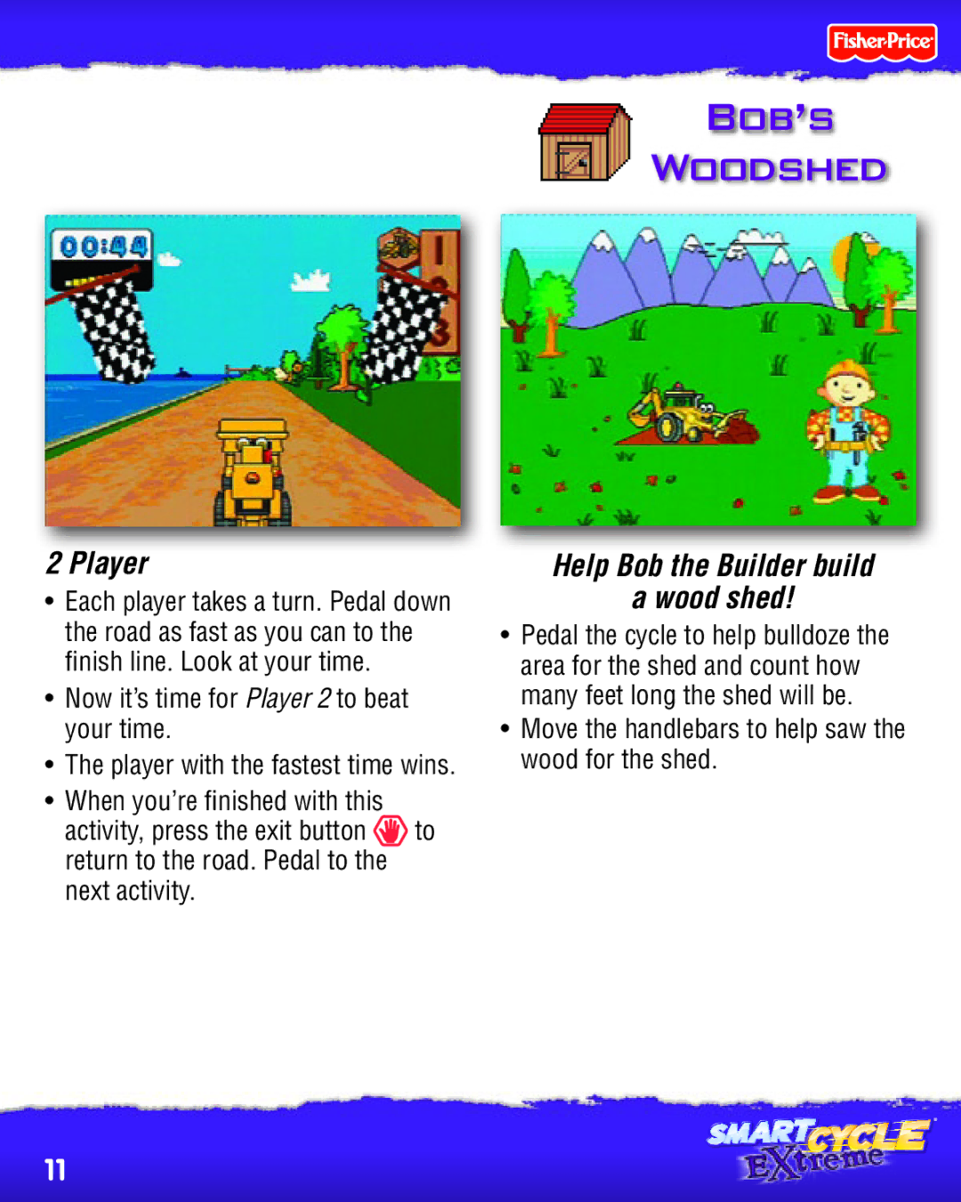 Fisher-Price P8897 BOB’S Woodshed, Help Bob the Builder build Wood shed, Now it’s time for Player 2 to beat your time 