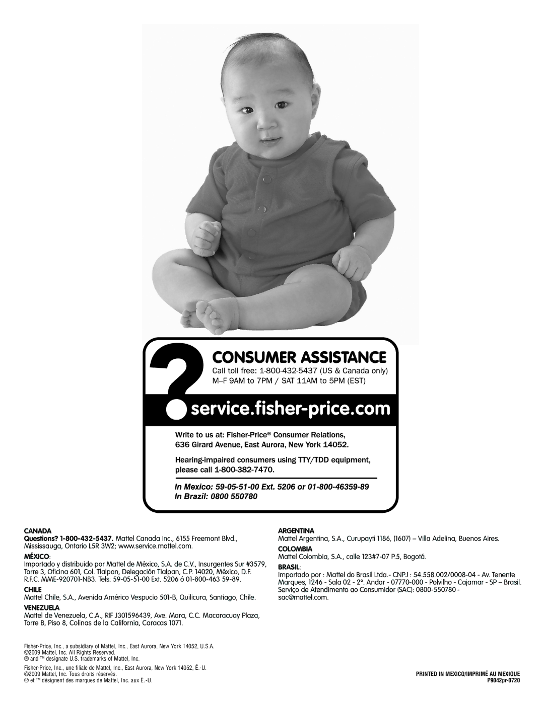 Fisher-Price P9042 manual Chile 