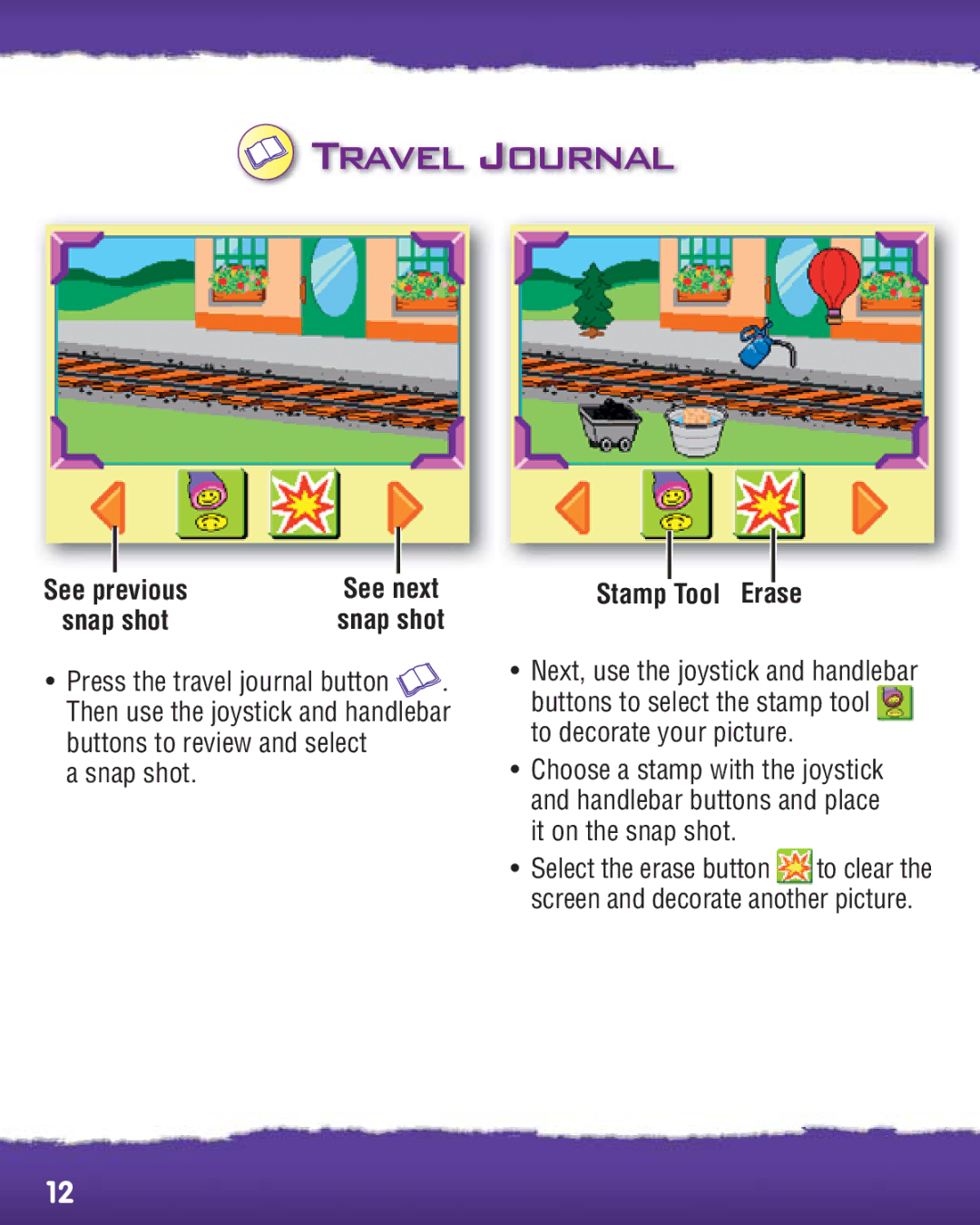 Fisher-Price R2764 manual Travel Journal, See next 