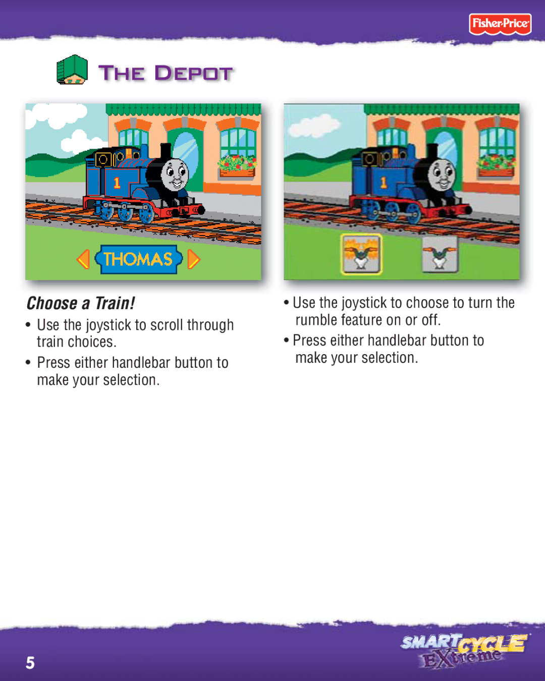 Fisher-Price R2764 manual Depot, Choose a Train 