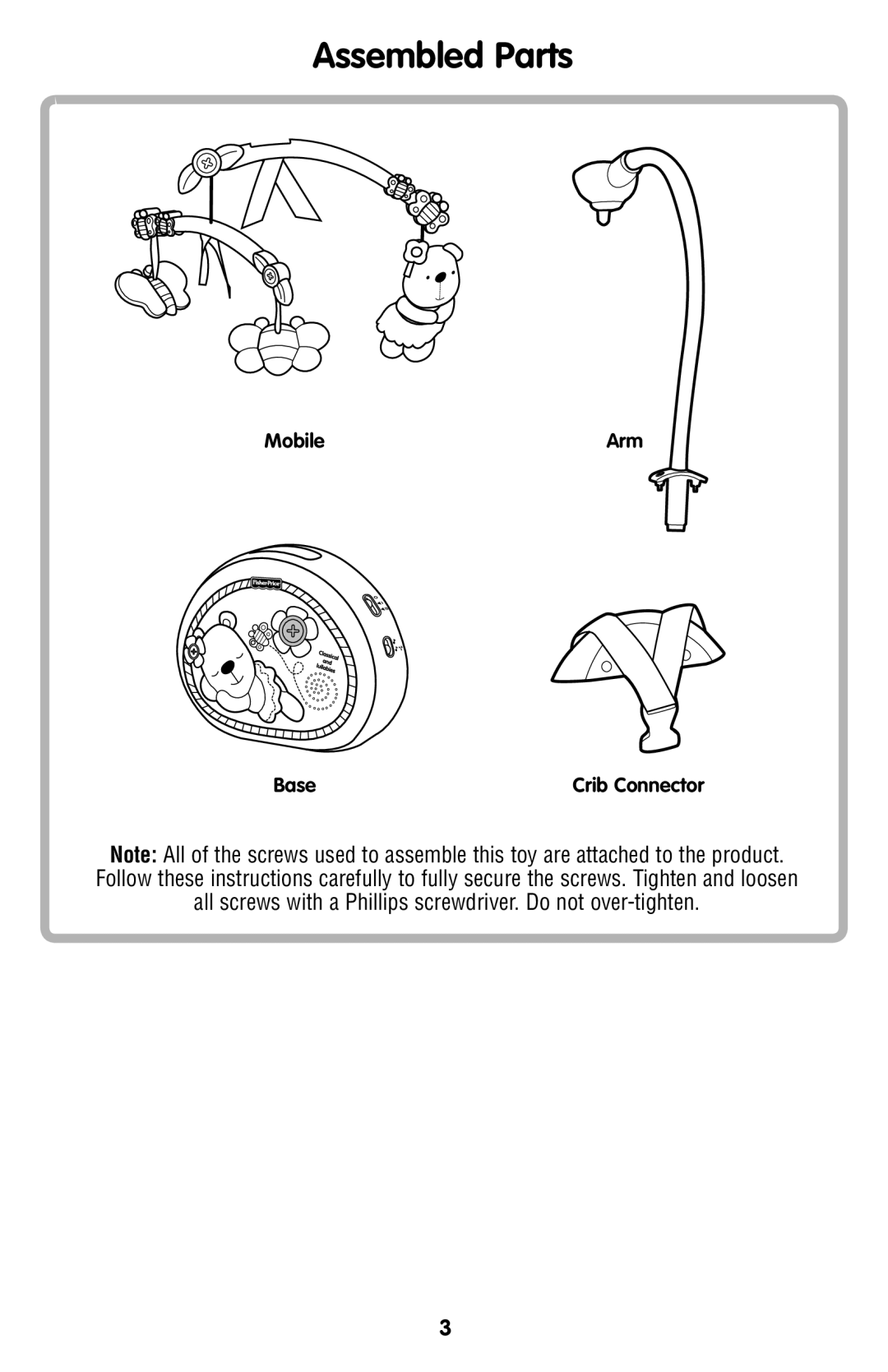 Fisher-Price R4747 manual Assembled Parts 