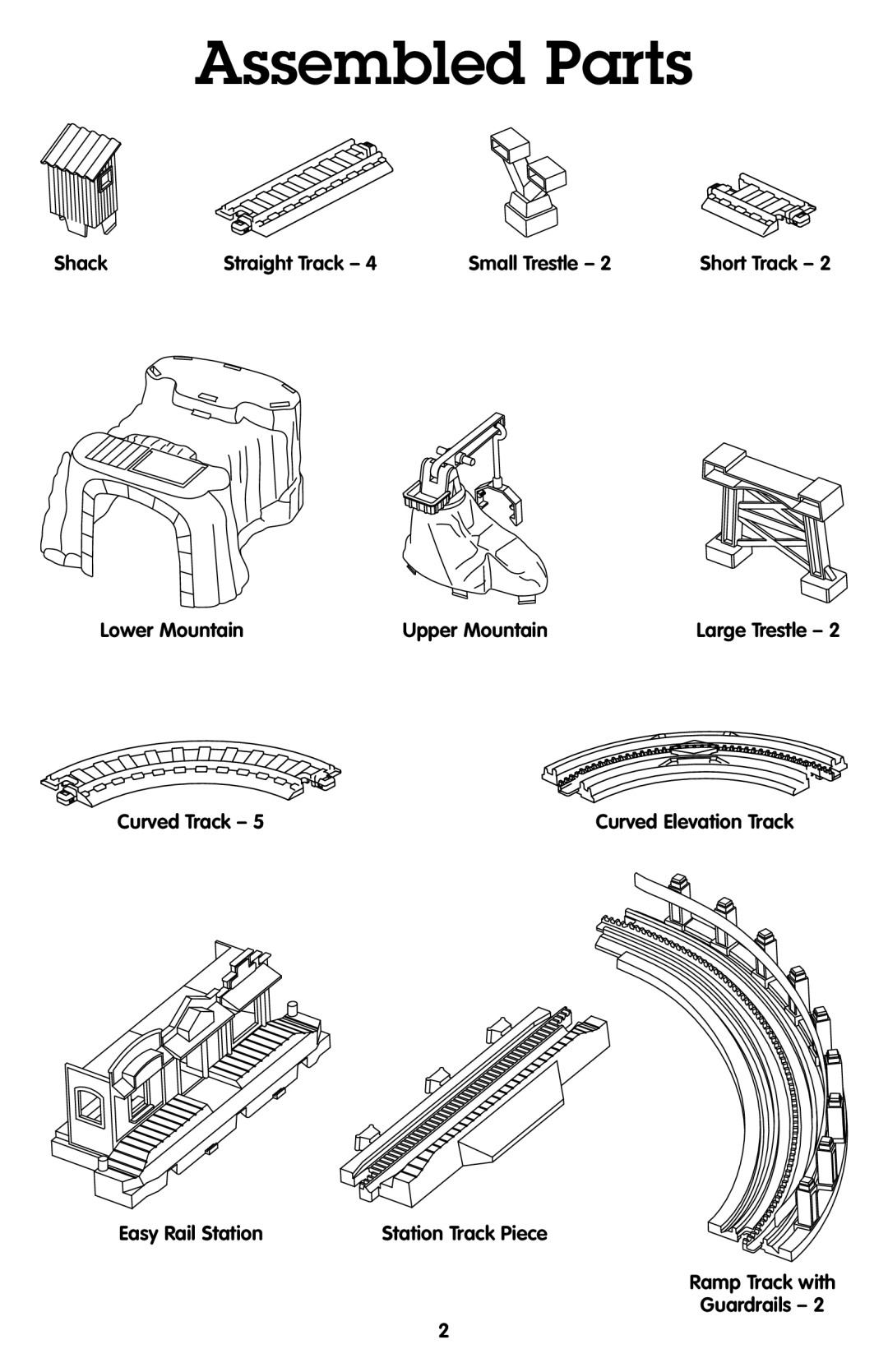 Fisher-Price R6358 instruction sheet Assembled Parts 