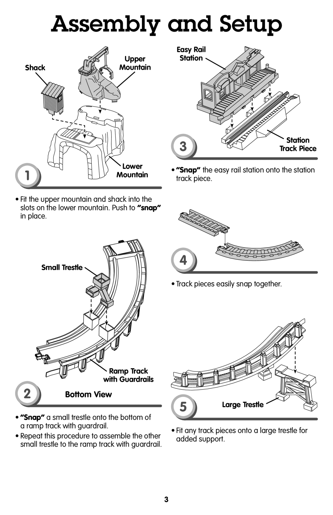 Fisher-Price R6358 instruction sheet Assembly and Setup, Lower 