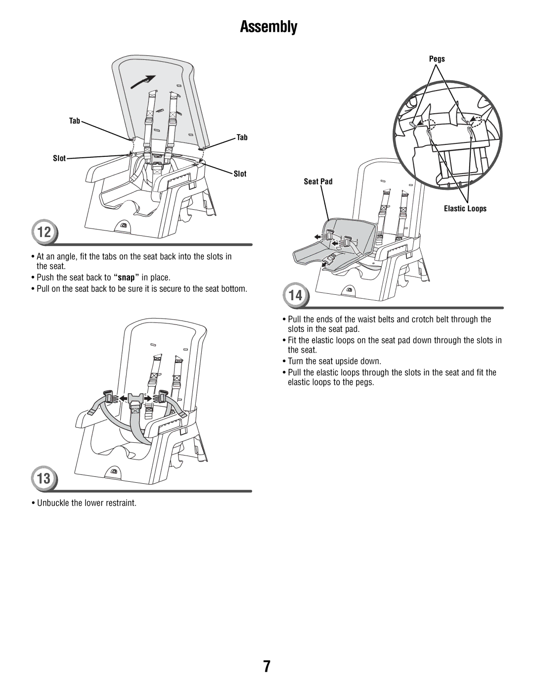 Fisher-Price T0250 manual Tab Slot 