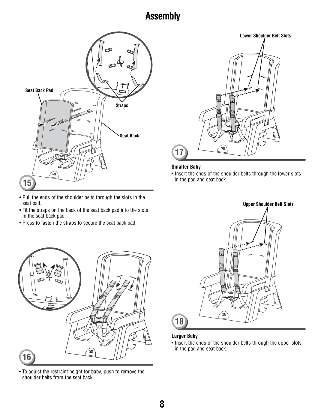 Fisher-Price T0250 manual Larger Baby 