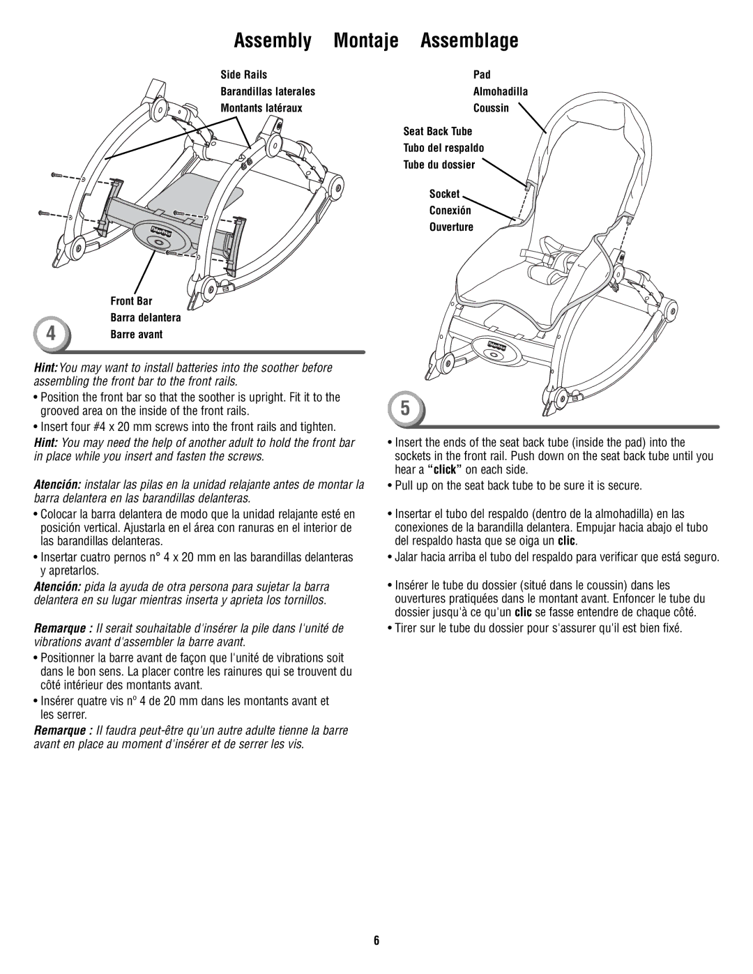 Fisher-Price T2518 manual Assembly Montaje Assemblage 