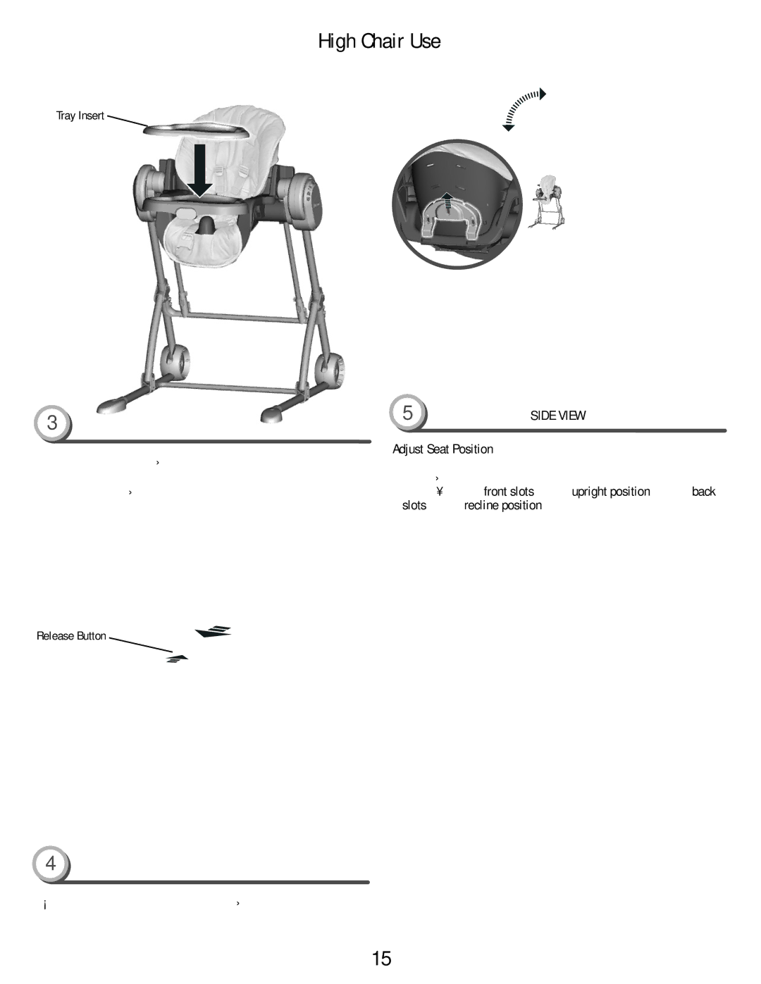 Fisher-Price T2684 manual Adjust Seat Position 