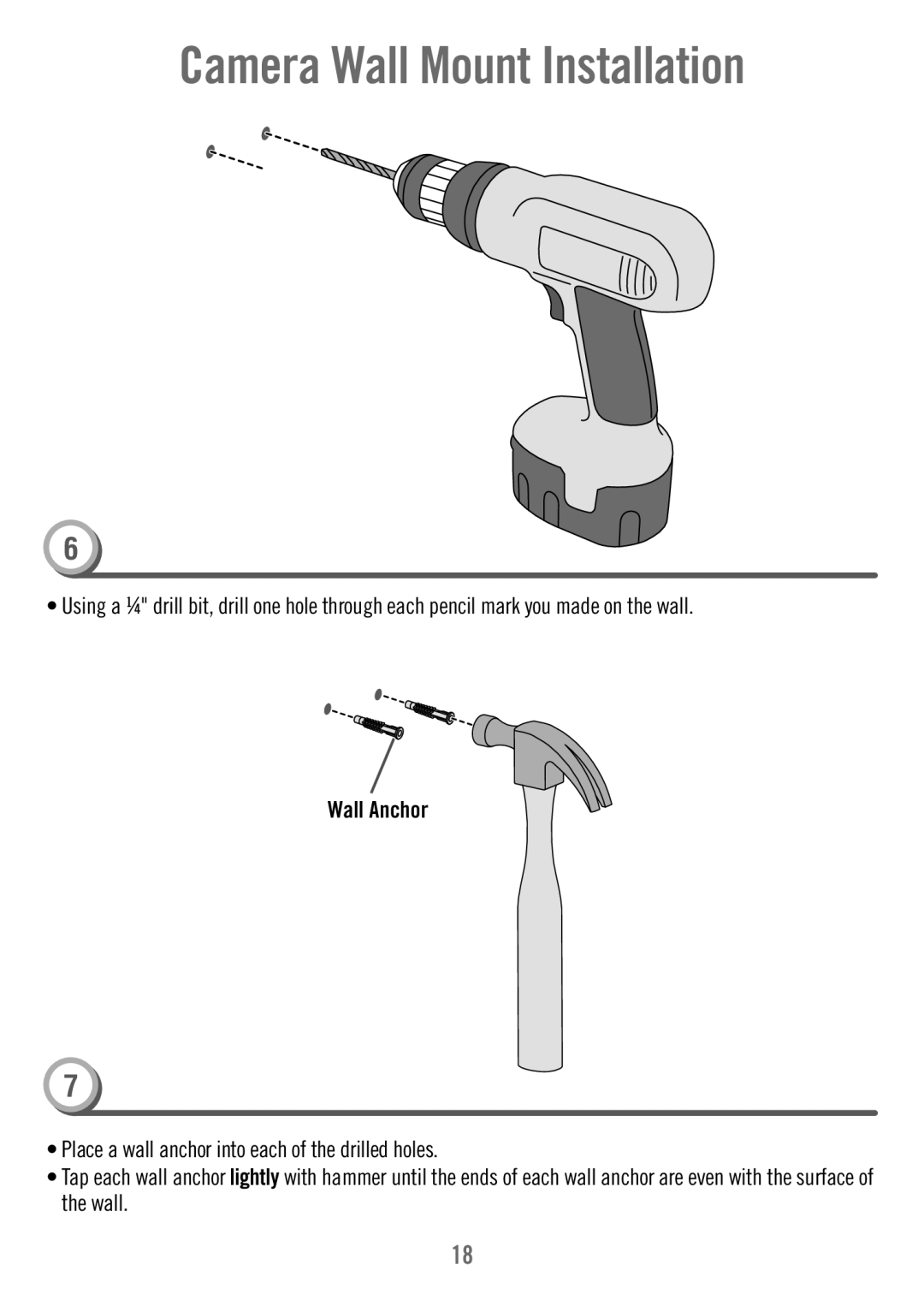 Fisher-Price T4256 manual Camera Wall Mount Installation 