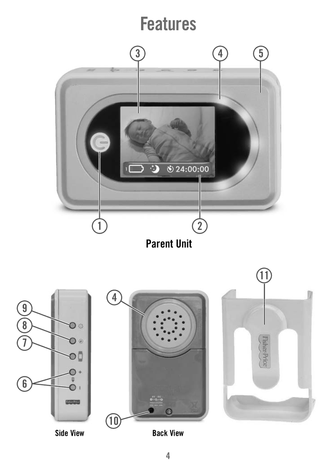 Fisher-Price T4256 manual Features 