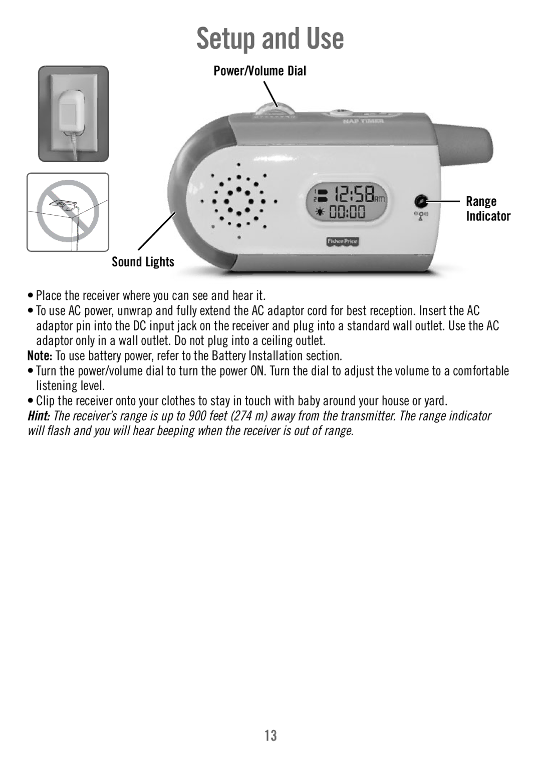 Fisher-Price T4839 manual Setup and Use 