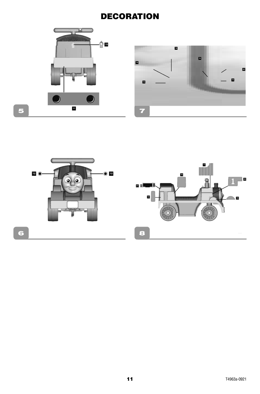 Fisher-Price T4963 owner manual Decoration 