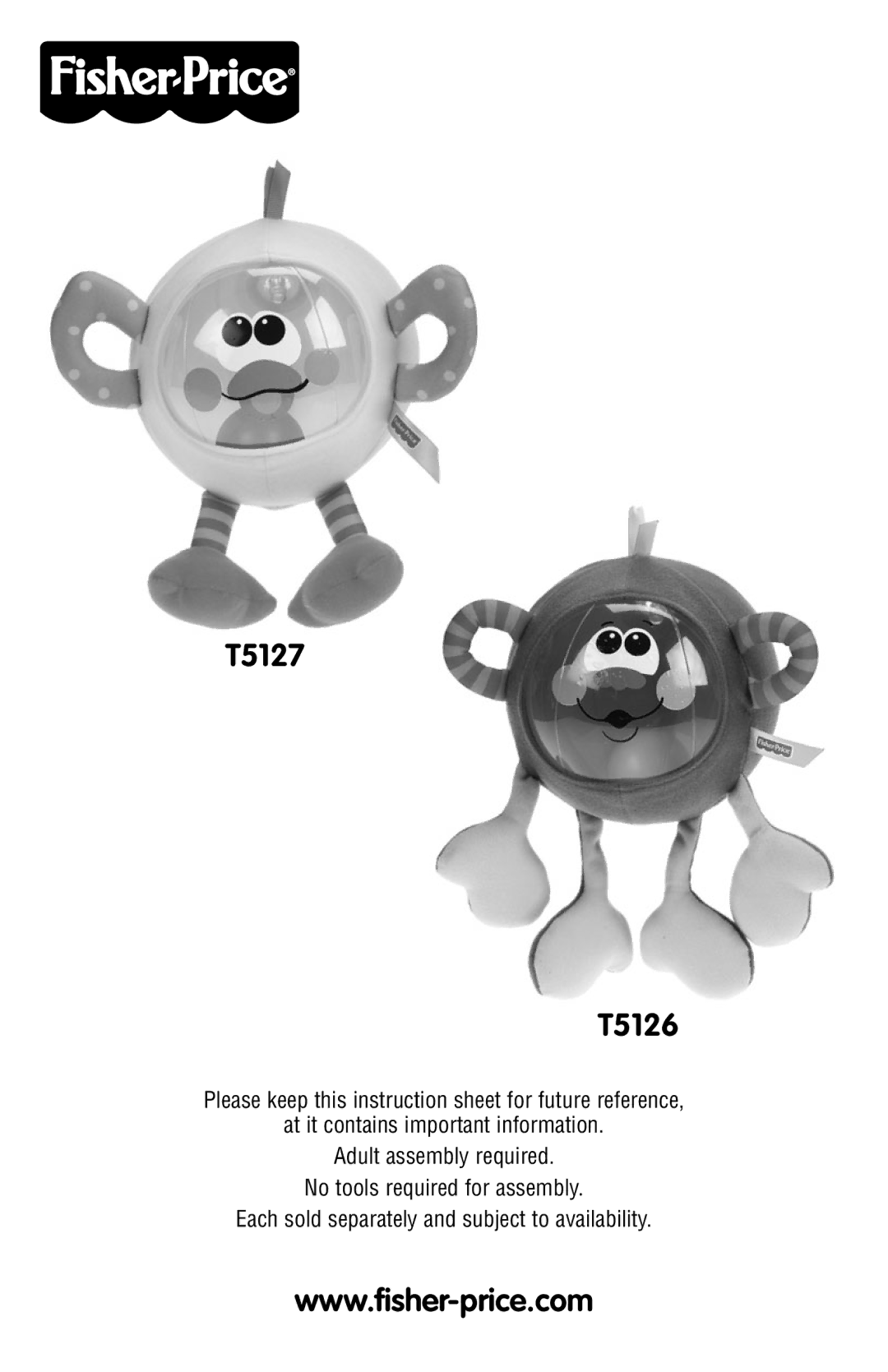 Fisher-Price instruction sheet T5127 T5126 