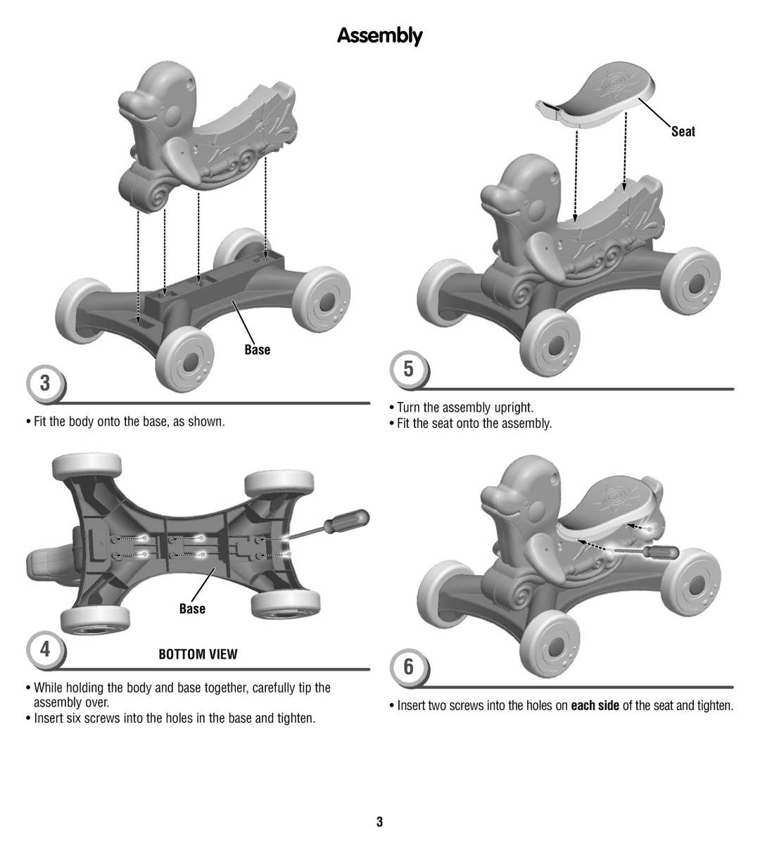 Fisher-Price T6075 instruction sheet Seat 