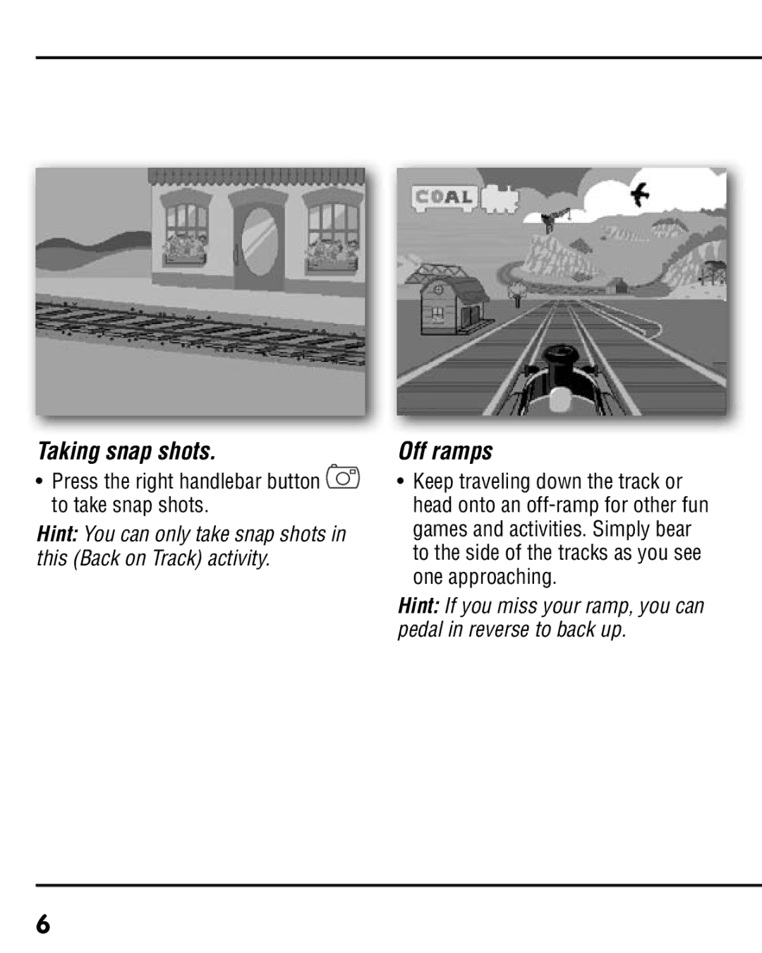 Fisher-Price T6353 manual Taking snap shots, Off ramps 