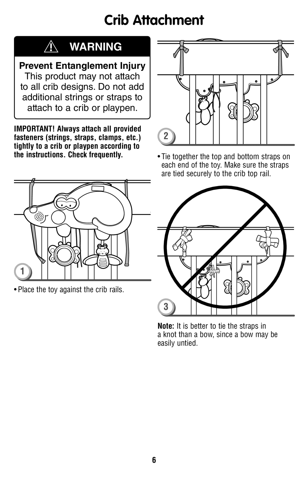 Fisher-Price T7164 manual Crib Attachment 