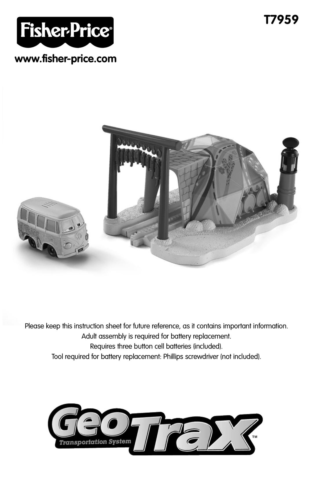 Fisher-Price T7959 instruction sheet 