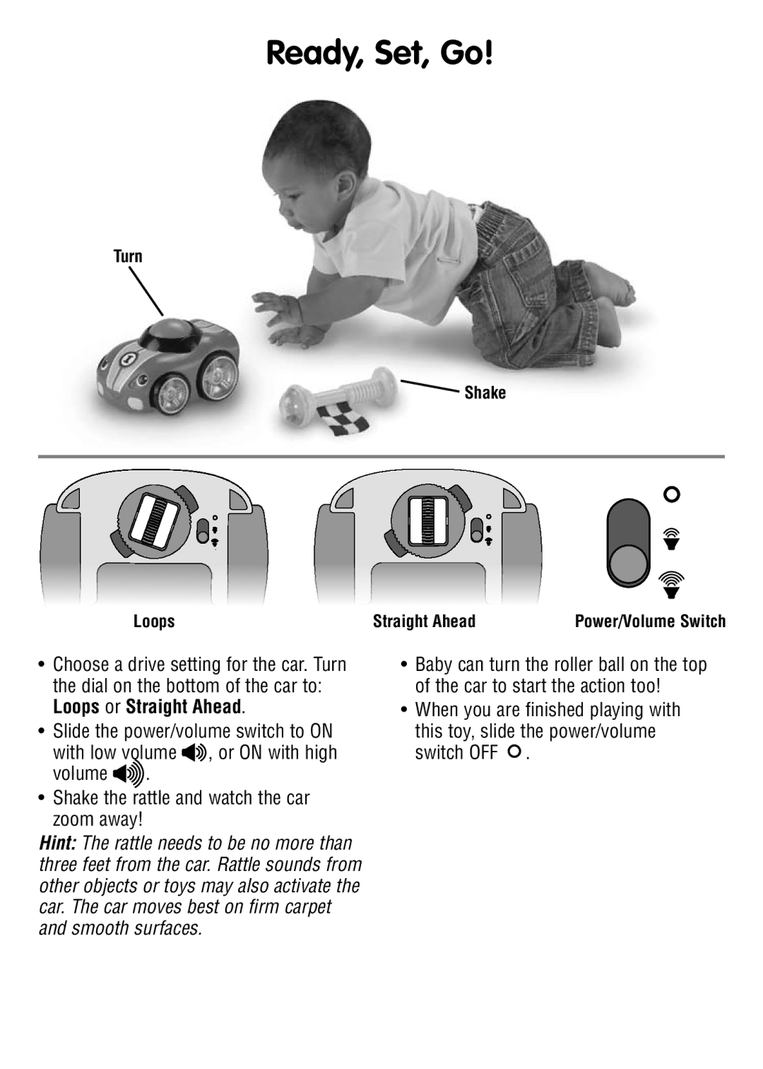 Fisher-Price V2758 instruction sheet Ready, Set, Go 