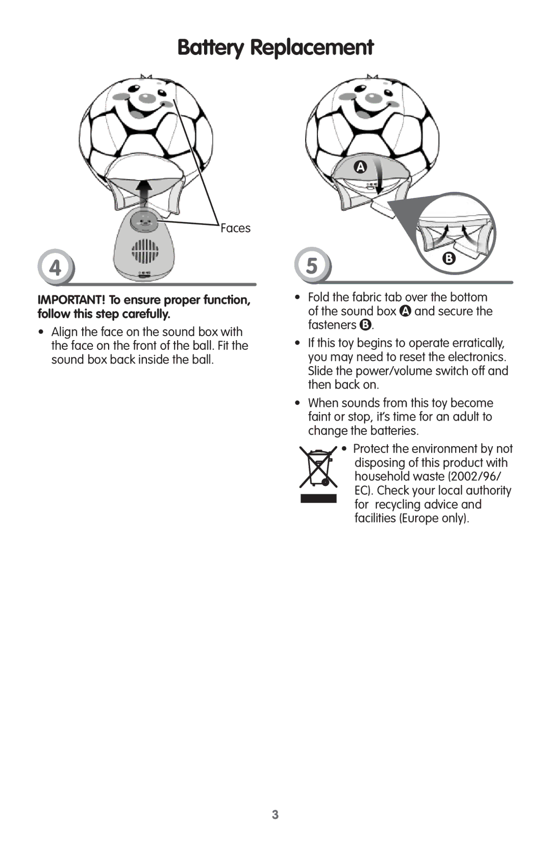 Fisher-Price V2760 instruction sheet Faces 