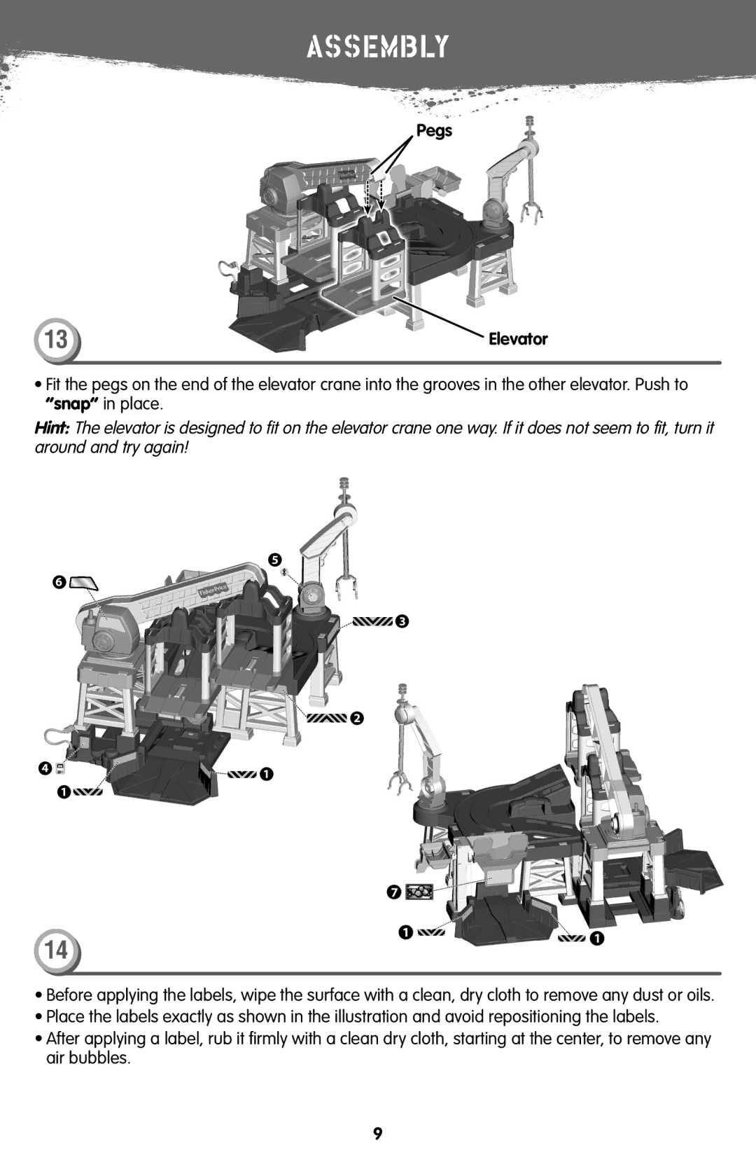 Fisher-Price V7310 instruction sheet Assembly 