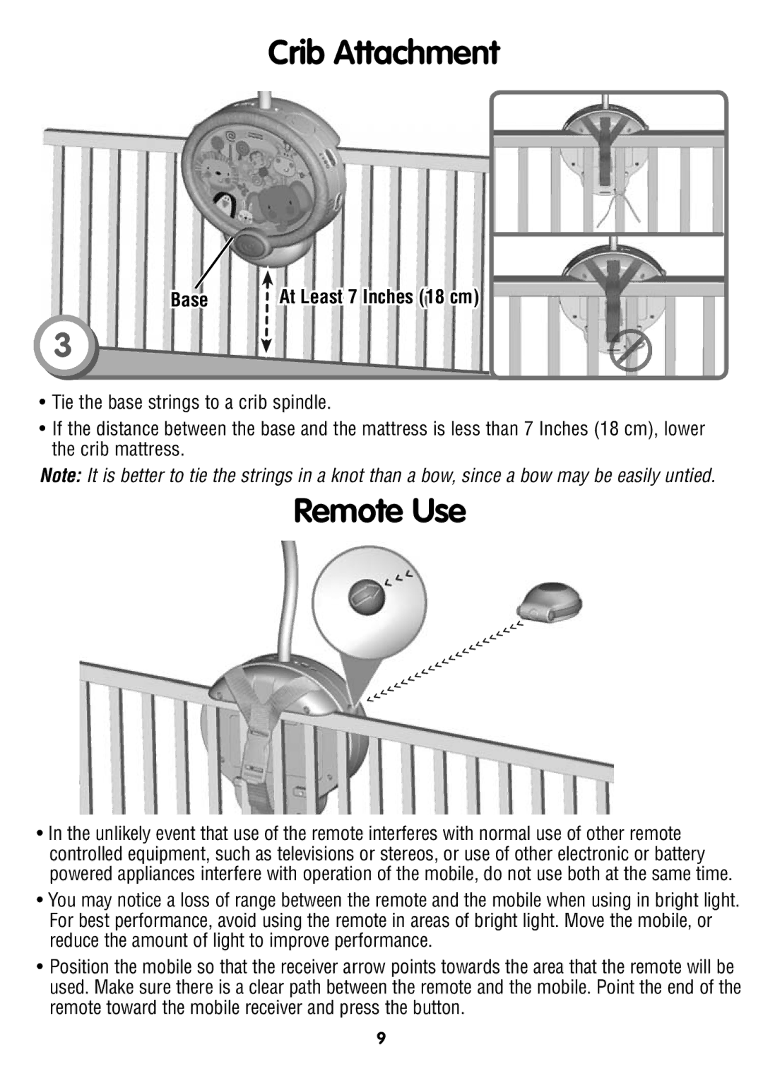 Fisher-Price W2622 instruction sheet Remote Use 