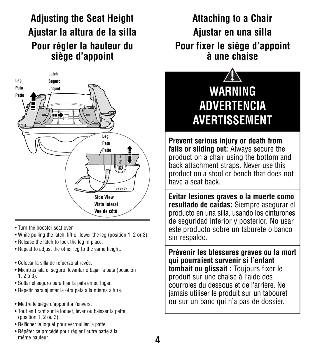 Fisher-Price X3179, W9431 instruction sheet Advertencia Avertissement 