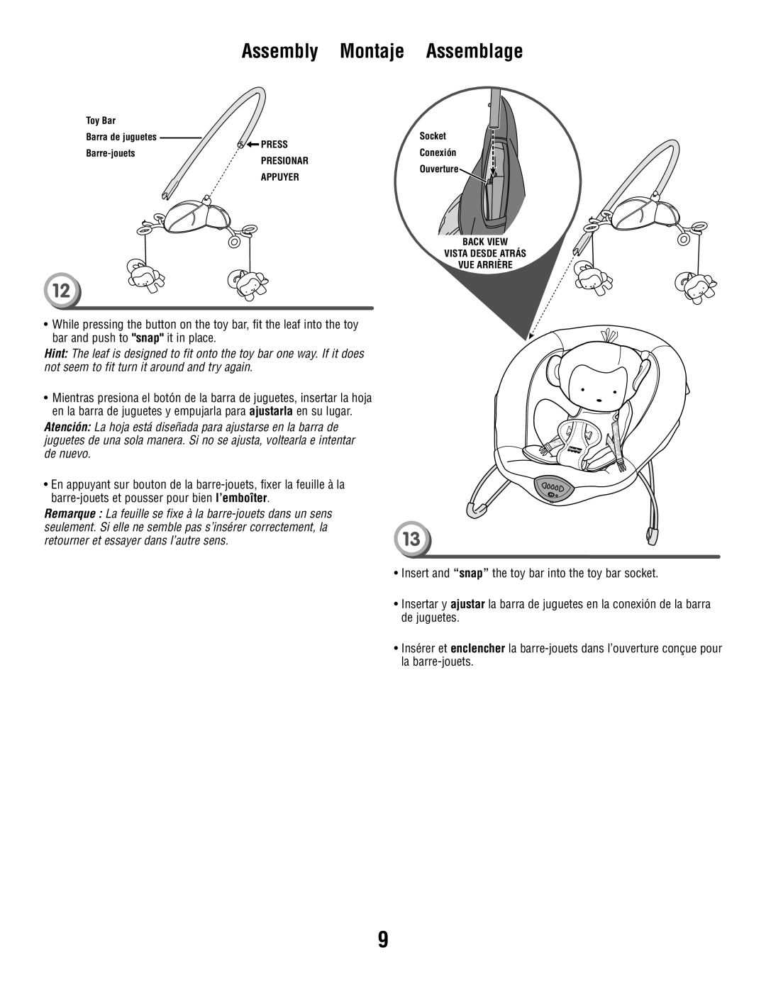 Fisher-Price X7035 manual Press 