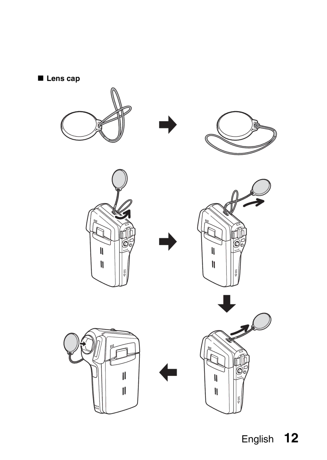 Fisher VPC-CG6EX, VPC-CG6GX instruction manual Lens cap 